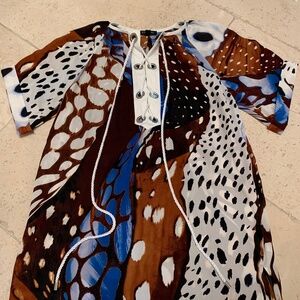 Etcetera Multi Color Short-sleeve Blouse